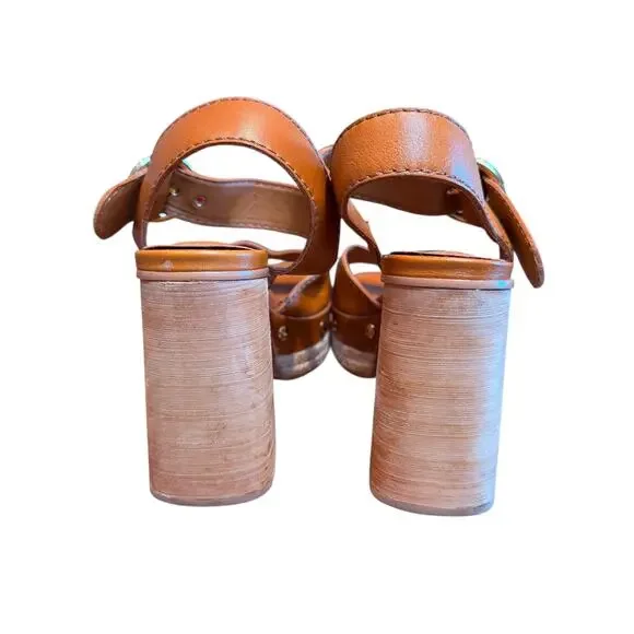 See by Chloe Vivian Espadrille Heel Sandal Shoe 39 Rubber Outsole Ankle Strap - Picture 7 of 15